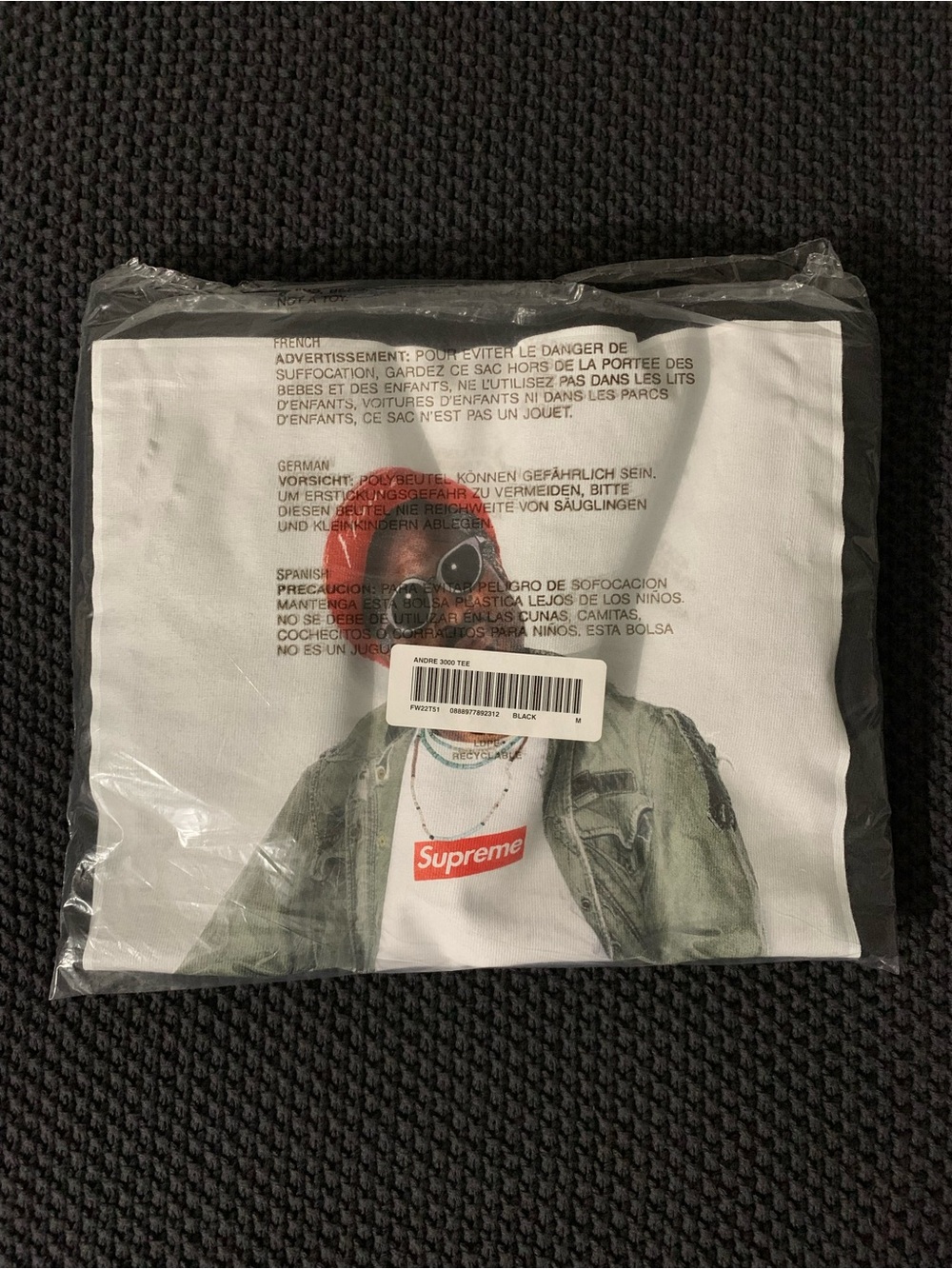 Supreme Andre 3000 Photo Tee FW22 Black